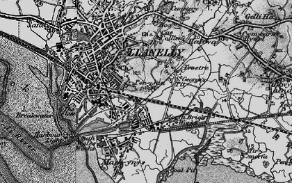 Old map of Pen-y-fan in 1897