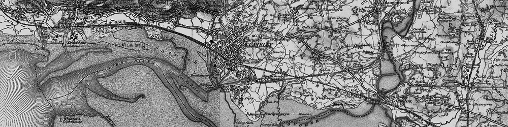 Old map of Pen-y-fan in 1897