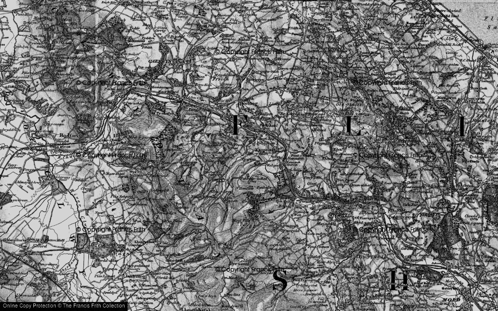 Old Map of Pen-y-felin, 1896 in 1896