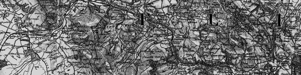 Old map of Pen-y-felin in 1896