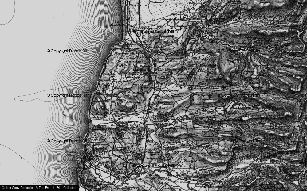 Old Map of Historic Map covering Wileirog in 1899