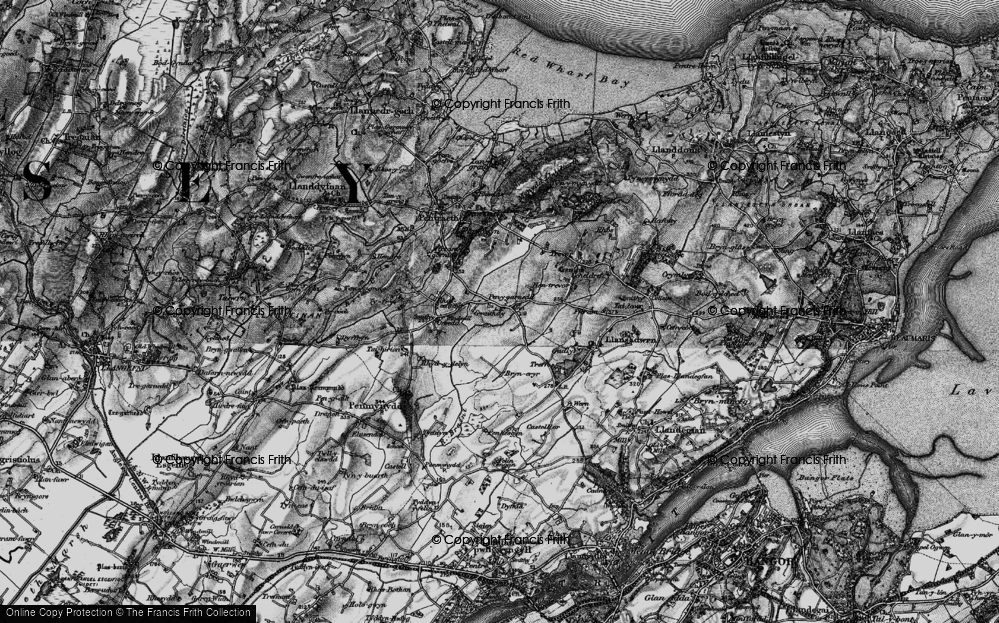 Old Map of Historic Map covering Rhos Owen in 1899