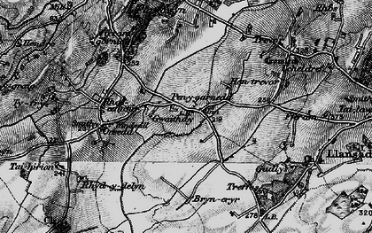 Old map of Pen-y-garnedd in 1899
