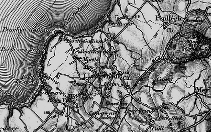 Old map of Bryn Geinach in 1898