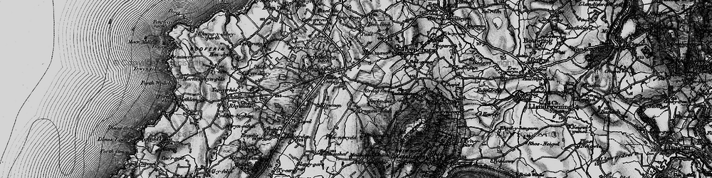 Old map of Brynhunog Fawr in 1898
