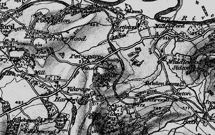 Old map of Pen-y-Park in 1896