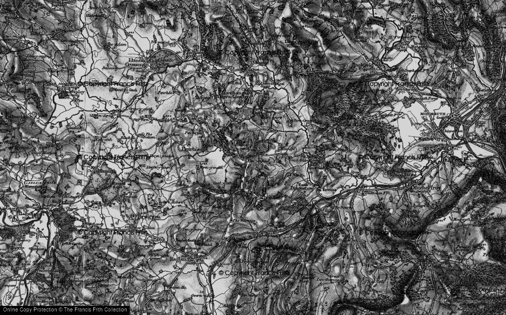 Old Map of Pen-yr-heol, 1896 in 1896