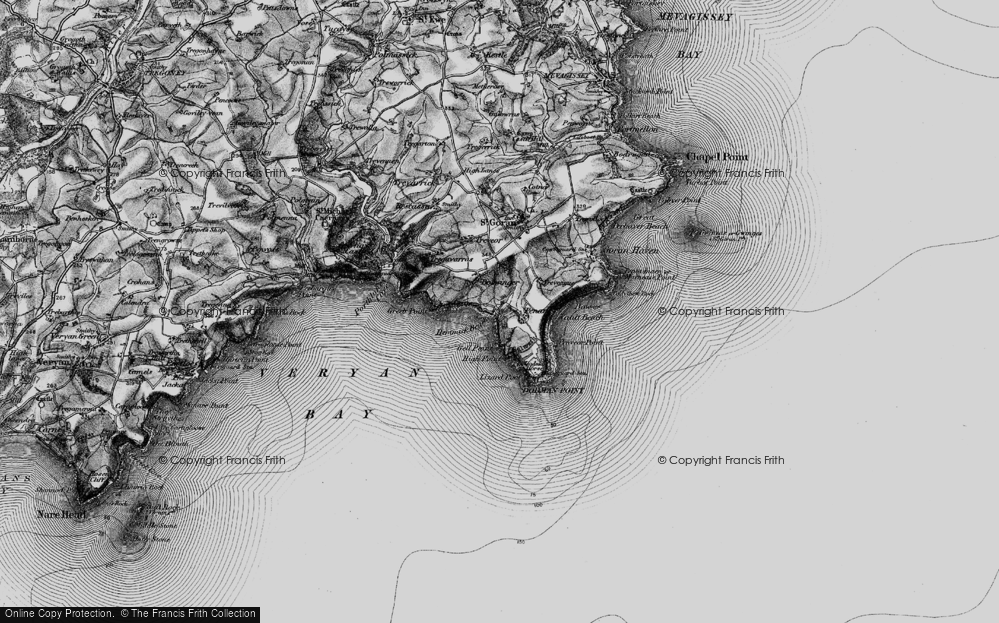 Old Map of Penare, 1895 in 1895