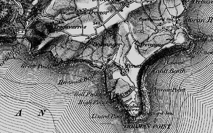 Old map of Penare in 1895