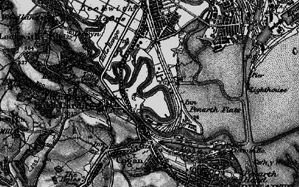 Old map of Penarth Moors in 1898