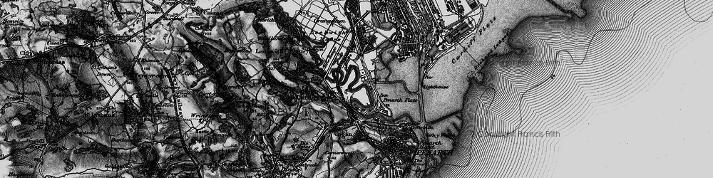 Old map of Penarth Moors in 1898