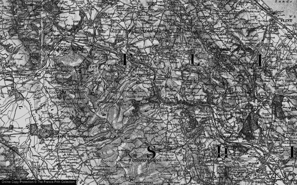 Old Map of Penbedw, 1896 in 1896