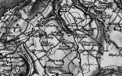 Old map of Penbontrhydyfothau in 1898