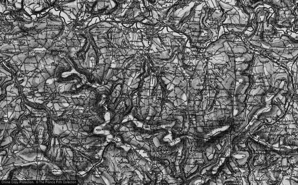 Old Map of Historic Map covering Tomenlawddog in 1898