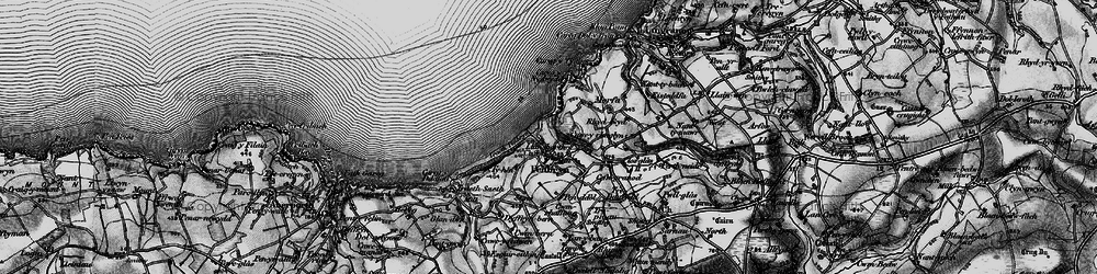 Old map of Penbryn in 1898