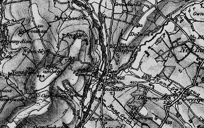 Old map of Afon Talog in 1898