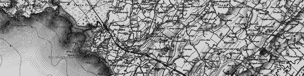 Old map of Bodgedwydd in 1899