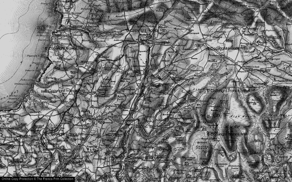 Old Map of Pencarrow, 1895 in 1895