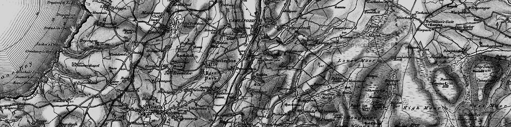 Old map of Pencarrow in 1895