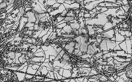 Old map of Penceiliogi in 1897