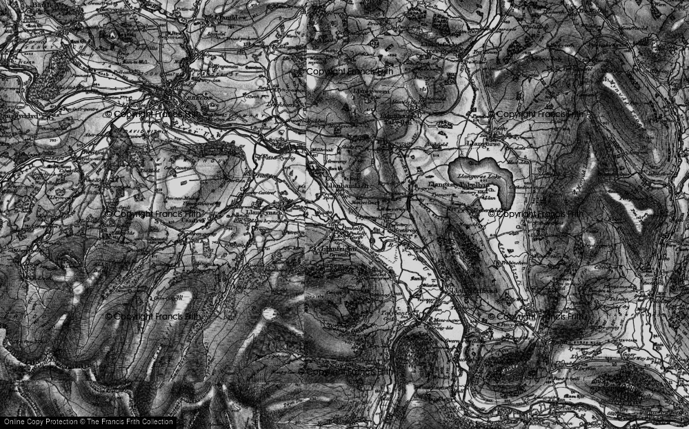 Old Map of Pencelli, 1897 in 1897