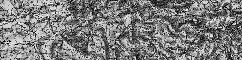 Old map of Pencoys in 1896