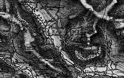 Old map of Pennant Melangell in 1898