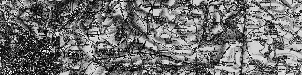 Old map of Pendas Fields in 1898