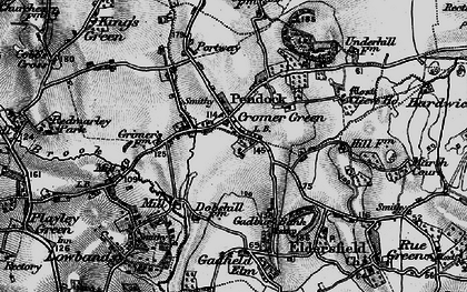 Old map of Pendock in 1896