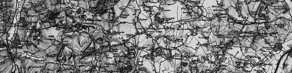 Old map of Pendock in 1896