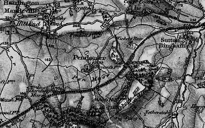 Old map of Pendomer in 1898