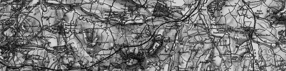 Old map of Pendomer in 1898