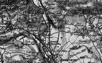 Old map of Pendre in 1897