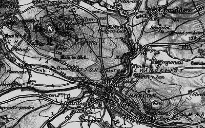 Old map of Pendre in 1898