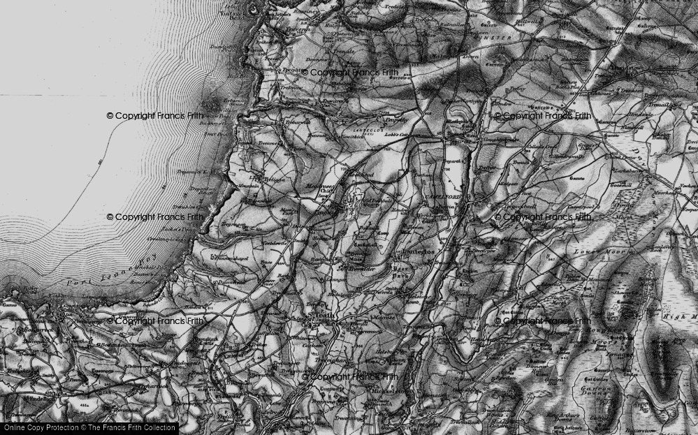 Old Map of Pengelly, 1895 in 1895