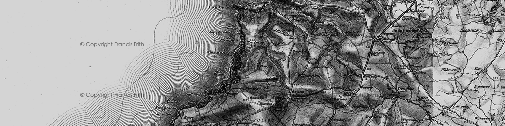 Old map of Pengold in 1896