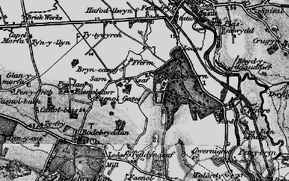 Old map of Pengwern in 1898