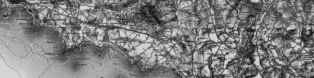 Old map of Penhale Jakes in 1895