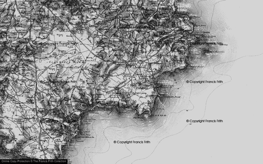 Old Map of Penhallick, 1895 in 1895