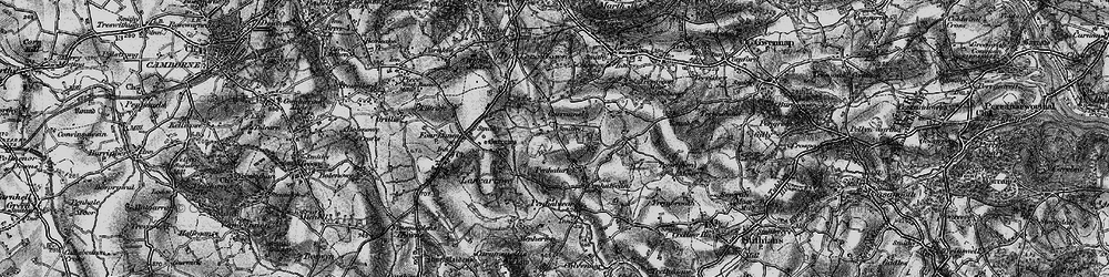 Old map of Buller Downs in 1895