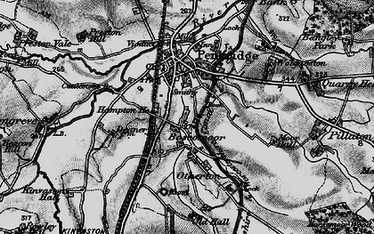 Old map of Penkridge in 1898
