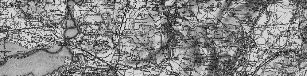 Old map of Penllergaer in 1897
