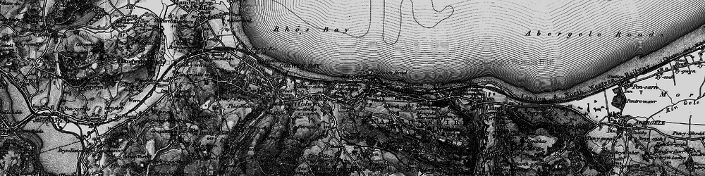 Old map of Penmaen Rhôs in 1899