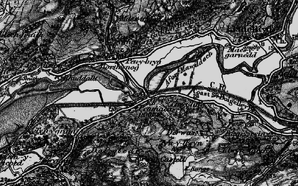 Old map of Penmaenpool in 1899