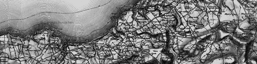 Old map of Penmorfa in 1898