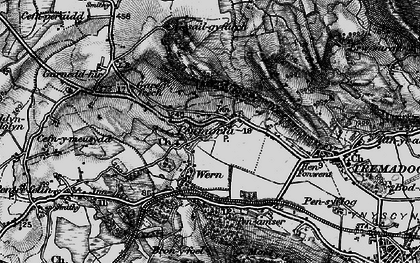 Old map of Y Fedw in 1899