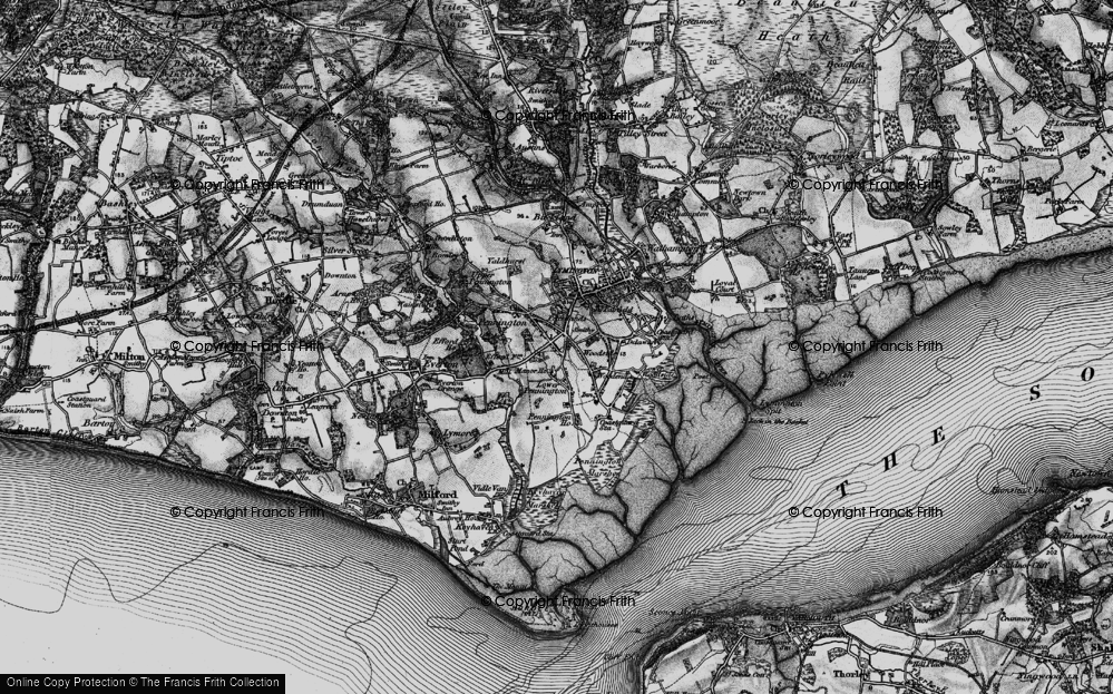 Old Map of Pennington, 1895 in 1895