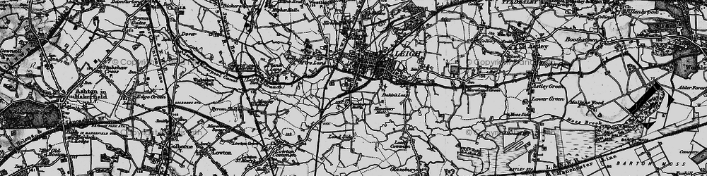 Old map of Pennington in 1896
