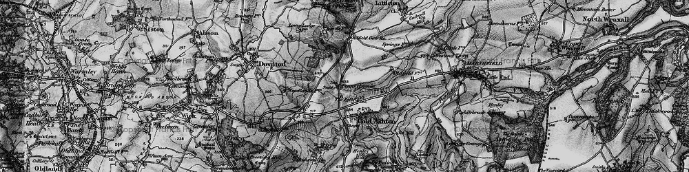 Old map of Pennsylvania in 1898