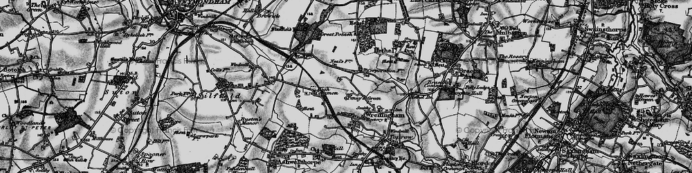 Old map of Stanfield Hall in 1898